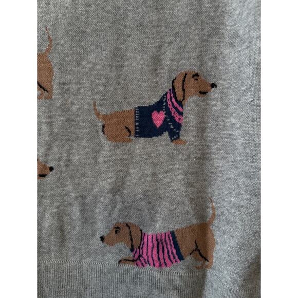 Astrologie Dachshund Puppy Intarsia Knit Sweater Gray SzL - Picture 5 of 7